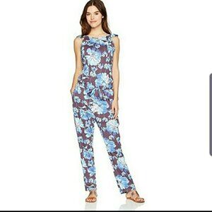 Maaji womens ultimate blue floral jumpsuit size S